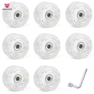 Quad Skates Accessories 8 Pack 85A 62 X 33mm Quad Roller Skate Wheels with Bearings for Double Row S