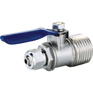 Cuzco 1/2 to 1/4 Inch Brass Feed Water Adapter Ball Valve Tap Water Filter On/Off Switch