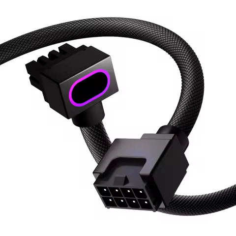 8PIN CPU Extension Cable, ARGB PC Cable with 5V 3Pin,18AWG 90° Right-Angle Design for Cleaner PC Bui