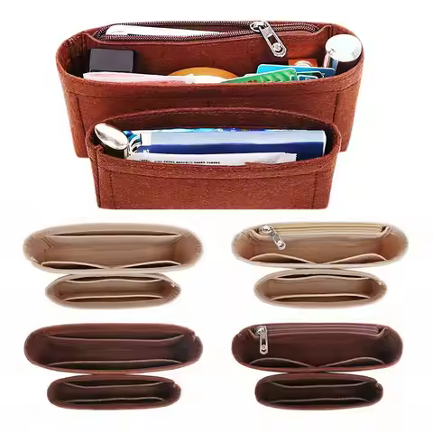 Felt Handbag Insert Bag Storage Bag Support Internal Bag Portable Organization Purse Liner for For L