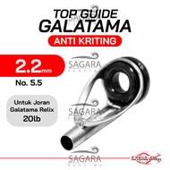 Top Guide Double Keramik Ring Guide Anti Keriting Joran Galatama Relix Nusantara Marit Ujung