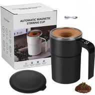 Electric Magnetic Stirring Coffee Mug with Digital Display,Automatic Magnetic Stirring Coffee Mug,Se