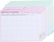 Ciieeo 20 Sheets Monthly Planner Agenda Schedule Weekly Calendar Book Desk Notepad Korean Stationery Notebook Memorandum Note Pad Manager Tearable Monthly Memo Sticker