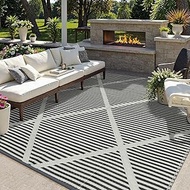 Lahome Indoor Outdoor Rugs 9x12 Waterproof, Large Reversible Plastic Straw Outdoor Area Rug Camping,