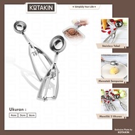 KOTAKIN Ice Cream Scoop Small Medium Large Scoop Fruit Ice Cream Measuring Spoon Sorbet Gelato Stain