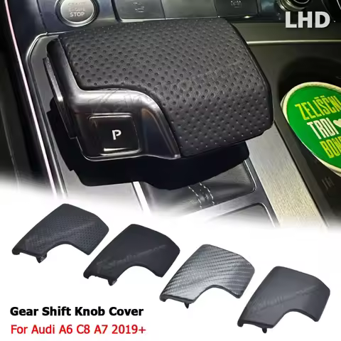 Audi Gear Shift Cover A6 C8 Knob Black/Carbon Fibre/Suede Leather 4K1713139D Gear Shift Knob Cover P