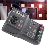 Audio Mixer Sound Board Portable 2 Channels Audio Mixer 48V Phantom Power USB Power Supply 2 Channel