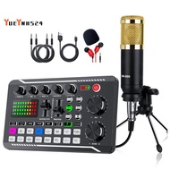 Portable Sound Card Kit PC Condenser Microphone Set Live Sound Card F998 BM800 Set