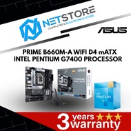 PWP ASUS PRIME B660M-A WIFI D4 mATX & INTEL PENTIUM G7400 PROCESSOR