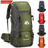 LOVESPACE 50L Outdoor Sports Backpack Hiking Camping Pack with Reflective Strips and Mesh Bags Water