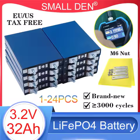1-24PCS New 3.2V 32Ah LiFePO4 Rechargeable Battery 5C discharge DIY12v 24v 48v E-boat Motorcycle Tri
