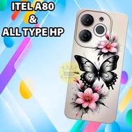 (KS26) Rubber Softcase for ITEL A80 2024 Latest ITEL A80 Flower character image Motif Latest ITEL A8
