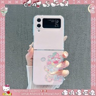 Samsung Z Flip & Oppo N Flip Pink Aesthetic Elegant Case | Samsung Z Flip Case 7 6 5 4 3 2 | Z Flip 