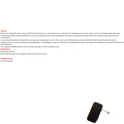 Hard EVA Carrying Case for Retroid Pocket 5, Retro Handheld Game Console Case, Portable Game Console