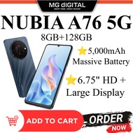 [READY STOCK] NUBIA A76 5G (8GB+128GB) l 6.75" HD + Large Display l 5000mAh Massive Battery