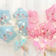 Emoticon Photo Props Cute Star Balloon Five-pointed Star Balloon Birthday Balloon Balloon Stick Hold