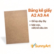 [sunnyartstore] 5mm thick plywood A2/ A3/ A4 drawing paper board, paper board for drawing, writing, 