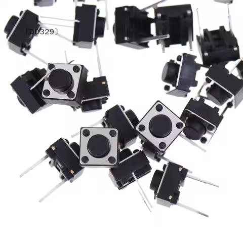 〔DD329〕100 Pcs 2 Pins Tactile Push Button Switch Tact Switch 6X6X5mm Momentary