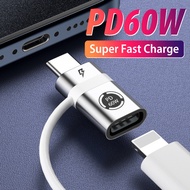 1/2/3Pcs PD 60W Type-C  60W Adapter  - Portable File Transfer Data Line - Aluminum Alloy Fast Charge
