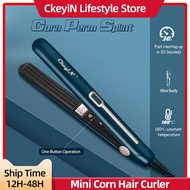 Ckeyin Ceramic Hair Crimper Iron Corn Splint Crimping Iron Barrel Hair Waver Curling Wand Fashion Styling Tools Curler Modeler