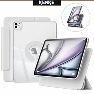 KENKE เคส iPad 3-in-1 เคสอะคริลิคใสแบบถอดได้สำหรับ iPad 2024 Air 6 gen 13 นิ้ว Air 11 นิ้ว Pro 11 นิ