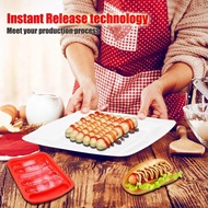 Sausage Maker Mould 6 Grids Silicone Diy Ham Hot Dog Making Moulds With Lid Kitchen Household E7n4