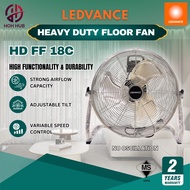 LEDVANCE OSRAM HEAVY DUTY FLOOR FAN 18" HD FF 18C /Industrial Ground Fan Metal Blades Strong Wind