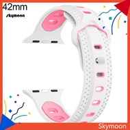 Skym* Perforated Silicone Rubber Smart Watch Band Bracelet Strap for Fitbit Ionic