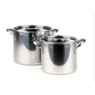 Supra 8 Qt + 12 Qt Stainless Steel Pan / Stock Pot large Pot stacking Pot cooking Pot