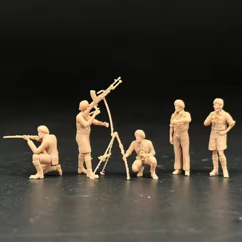 1/72 Scale WW2 Indian soldiers 5 Figures Resin Model Miniature War game Military Suitable for variou