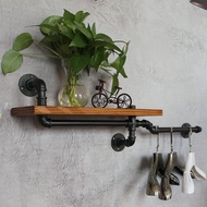 復古工業風水管置物架牆上收納架花瓶裝飾架衣架