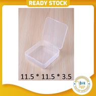 11.5cm x 11.5cm x 3.5cm Storage Box Small Square Plastics PP Transparent Parts Storage Box Tool Box