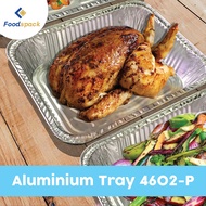 Aluminium Foil Trays BBQ Disposable Food Container Baking Pan With Lids 4602-P