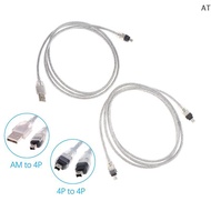 [AT] 1394 Fire Wire USB To 4p USB To 1394 Data Cable IEEE 1394 Connection Cable Camera DV Acquisitio