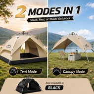 [Waterproof] 2m*2m Khemah Camping Tent 4 person Automatic Tent 2 Doors Outdoor Tent Fast Pop Up Auto
