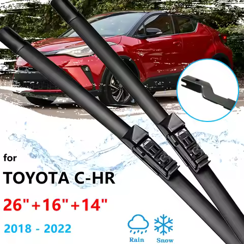 3x For Toyota C-HR C HR CHR AX10 AX50 2018~2022 Brushes Window Front Rear Wiper Blades Set Windshiel