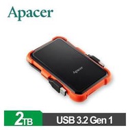 Apacer宇瞻 AC630 2TB(橘黑) 2 . 5吋軍規抗摔行動硬碟