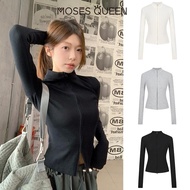 MosesQueen Fashion Sunscreen Solid Color Knitted Sweater 2025 Vietnam Spring Store New Product Slim 