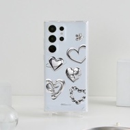 銀鍍五心晶石透明防摔SAMSUNG繩掛手機殼