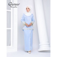 [S-XL] QAMAR KURUNG MODERN (BABY BLUE) PLAIN LACE DUCHESS SATIN RAYA WOMEN ATTIRE BRIDESMAID BAJU MURAH WANITA