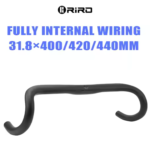 RIRO fully internal wiring road bike handlebar 400mm 420MM 440MM gravel bicycle handlebar aluminum a