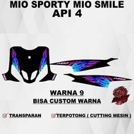 YAMAHA MESIN Striping Mio Smile Api 4 Sportyyamaha mio - Sticker Decal Mio Smile Api 4 Sportyyamaha 