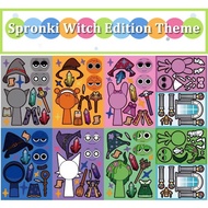 8PCS Incredibox Sprunki Halloween Transformation Wizard Dress Up Game Puzzle Stickers