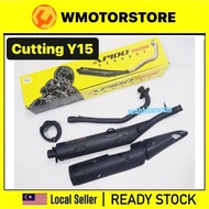 YAMAHA LC135 V2-V7 LC 5S EXHAUST EZOZ APIDO 28MM STANDARD (CUTTING Y15ZR) COMPLETE SET EXHAUST COVER