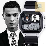 Cristiano Ronaldo Luminous Waterproof Alarm Clock Electronic Watch With Gift Box Children's Birthday