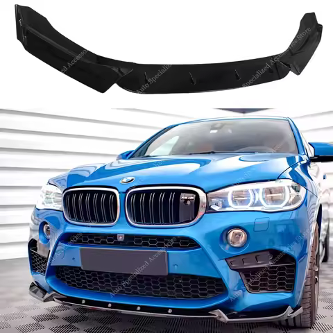 Maxton Style ABS Gloss Black Front Bumper Splitter Lip Spoiler For BMW F85 F86 X5M X6M 4.4T V8 Real 