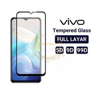 LAYAR Tempered Glass Full Screen 9D Vivo Y91 Y93 Y95 Y70 Y70s Y71 Y72 5G Y73 2021 Y74s Y75 5G Y76s Y