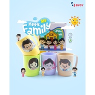 SAJ Family Glass Set 1 set of 4 Glasses / Mug Cup My Family Set / gift