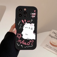 YX71 COVER CASE CASING BLACK CAT MIAO COMPATIBLE FOR OPPO A57 A58 A60 A74 A78 A79 A83 F1S F11 PRO RE