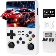 R36s Pro Retro Handheld Game Console, 3.5in IPS , 128GB Preloaded with 40000+Classic Games, Portable